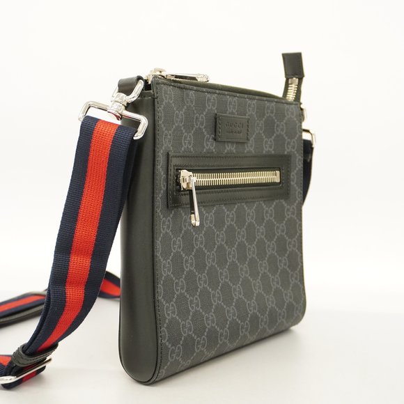 【3ce5526】Auth Gucci Sherry Line Shoulder Bag 523599 Men's GG Supreme,Leather - Picture 2 of 11
